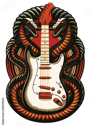 logo con chitarra elettrica 05