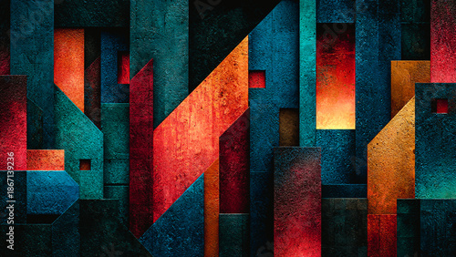 Peinture abstraite colorée
