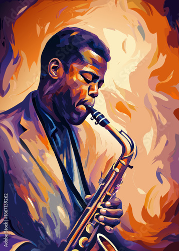musicista jazz che suona il sassofono 05