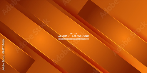 Abstract background of overlapping dark orange rectangles. Luxurious pattern element design with cool light. EPS10 vector.