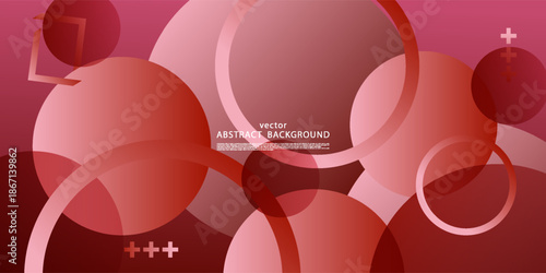 Abstract gradient circle background. Futuristic design with simple overlapping patterns. EPS10 vector.