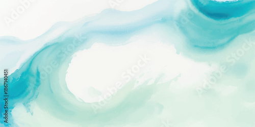 Rich Teal Marbled Alcohol Ink Texture with Deep Blue Accents and Ornate Swirls