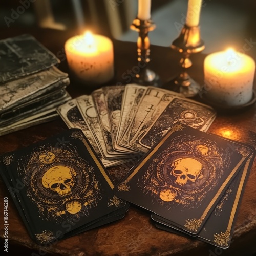 A mystical tarot concept centered on spiritual insight, symbolic cards, and intuitive guidance for understanding destiny and inner wisdom.