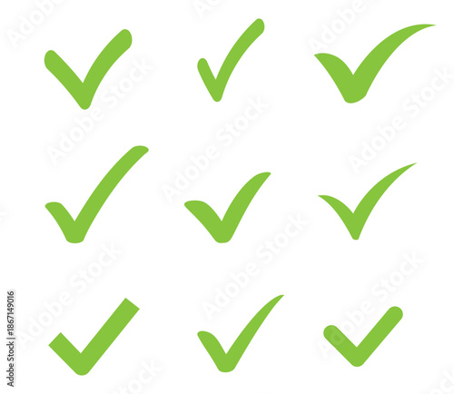 Elegant simple tick shape element design