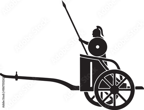 Ancient Chariot Warrior Vector Bundle