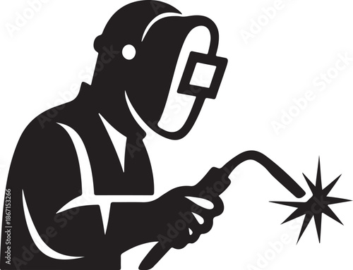 PrintSilhouette graphic for a welding workshop logo or sign