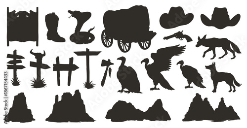 Western silhouette set