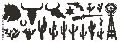 Western silhouette set