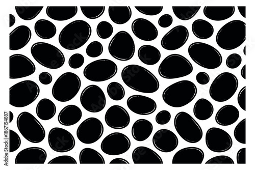 Hand drawn abstract pattern set featuring irregular organic shapes for modern design