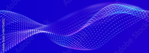 Polygonal background with dots and lines. Network connection structure. Science and technology. 3d