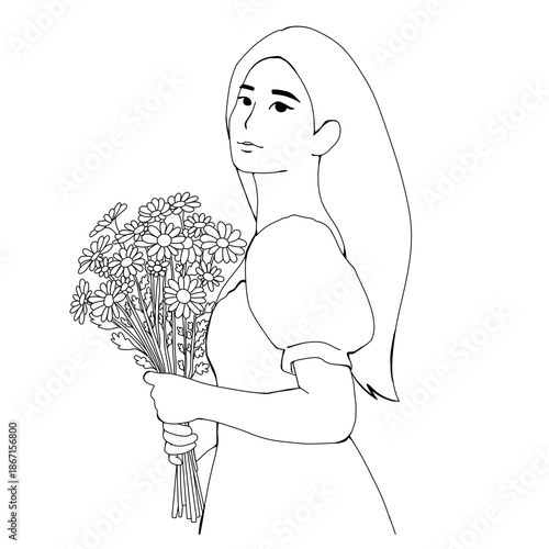 pregnant woman with flowers
