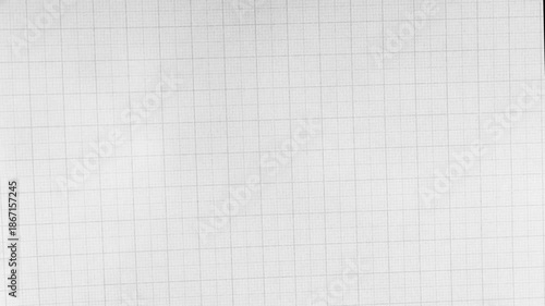Close-up of White Graph Paper Grid background texture