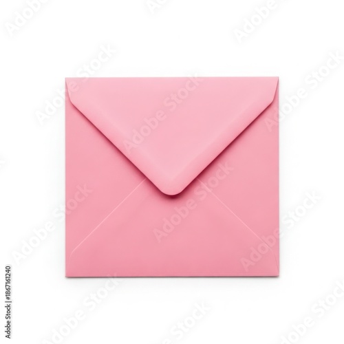 Pink envelope isolated on transparent background