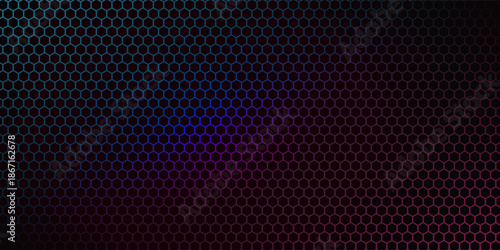 CYBERSPORT abstract background with neon colors and pattern of hexagons. Vivid gradient banner with geometric pattern. Esports concept. Design for gaming and cyber sports events. Vector illustration.