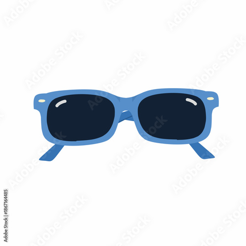 blue sunglasses vector illustration 