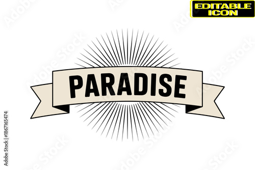 Paradise banner Vector