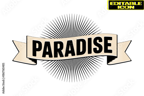 Paradise banner Vector