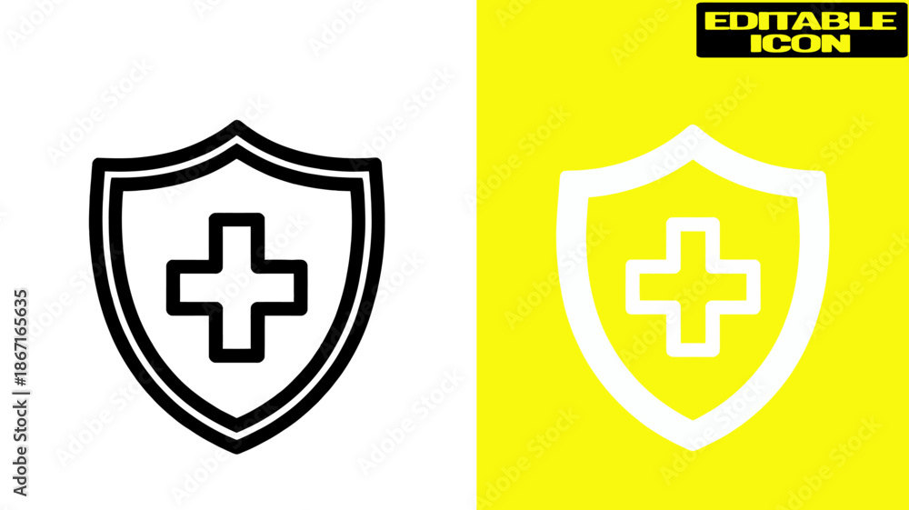 Obraz premium Medical protection symbols Vector