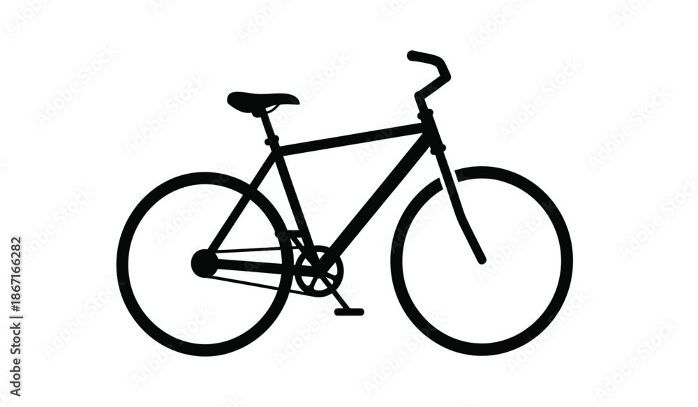 Obraz premium Black bicycle icon simple design