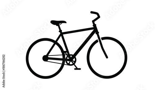 Black bicycle icon simple design