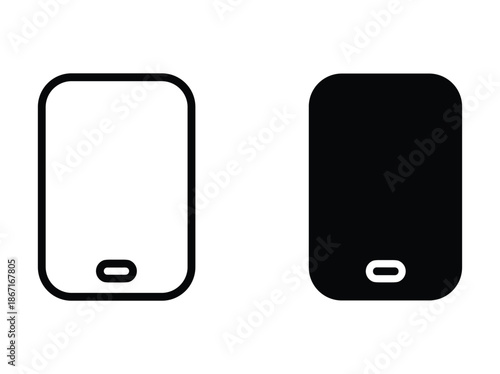 Simple mobile phone icon set