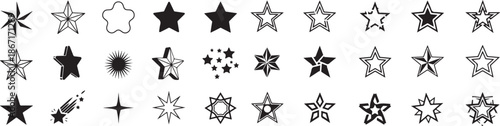 Star vector icons. Set of star.eps