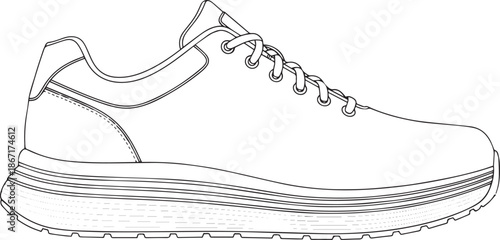 silhouette of clean vector of DriftCore Sole shoes isolated on white background