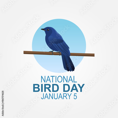 Vector graphic of National Bird Day for National Bird Day celebration.