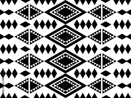 Ethnic seamless, Native patterns with simple shapes. Tribal and ethnic fabrics. Simple geometric pattern elements are best used in design, textile printing.