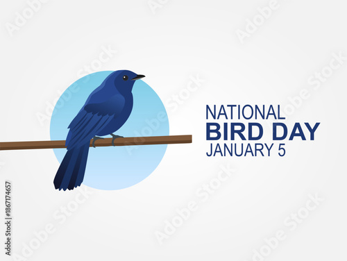 Vector graphic of National Bird Day for National Bird Day celebration.