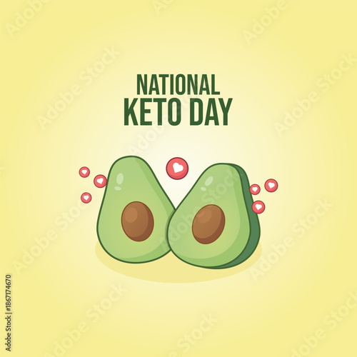 Vector graphic of National Keto Day for National Keto Day celebration.