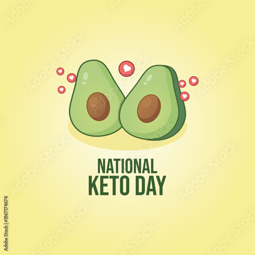 Vector graphic of National Keto Day for National Keto Day celebration.