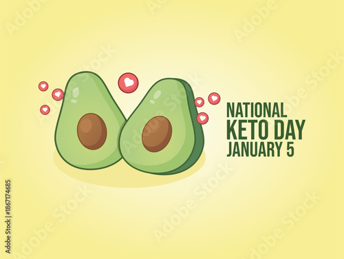 Vector graphic of National Keto Day for National Keto Day celebration.