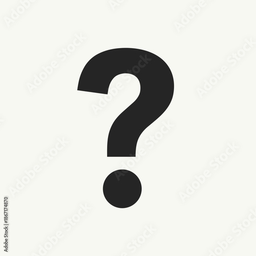 Large question mark symbol on a plain background. Represents uncertainty, inquiry, and search for answers. Useful for educational materials or discussions about problem-solving.