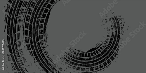 Tire track. Car, bike, motorcycle. vector
