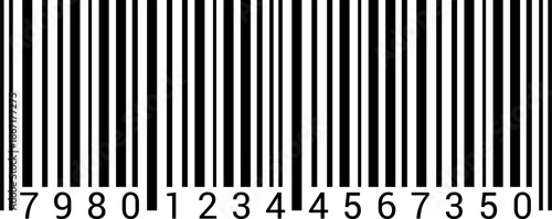 Barcode illustration. Barcode sticker on an isolated background. Barcode, QR code, scanner, Vector or PNG image