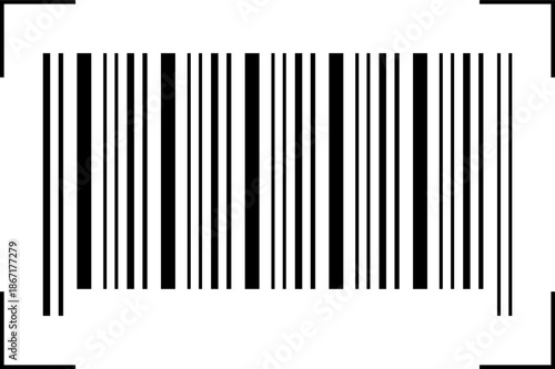 Barcode illustration. Barcode sticker on an isolated background. Barcode, QR code, scanner, Vector or PNG image