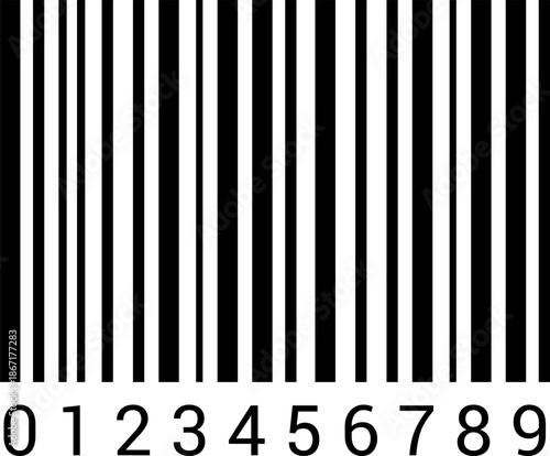 Barcode illustration. Barcode sticker on an isolated background. Barcode, QR code, scanner, Vector or PNG image