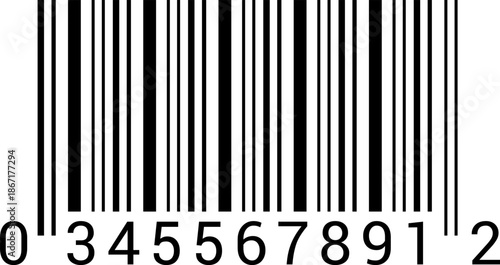 Barcode illustration. Barcode sticker on an isolated background. Barcode, QR code, scanner, Vector or PNG image