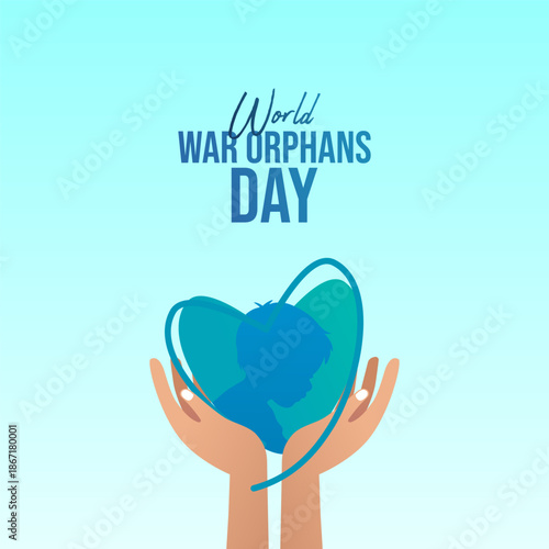 Vector graphic of World War Orphans Day for World War Orphans Day celebration.