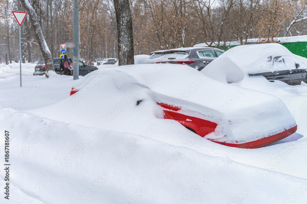 Foto Urban snowfall aftermath
