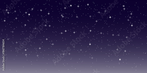 A mesmerizing dark blue to light purple gradient background adorned with sparkling stars