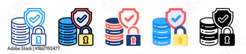 Data Protection Icon Sheet Multiple Style Collection 