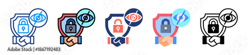 Confidentiality Icon Sheet Multiple Style Collection 
