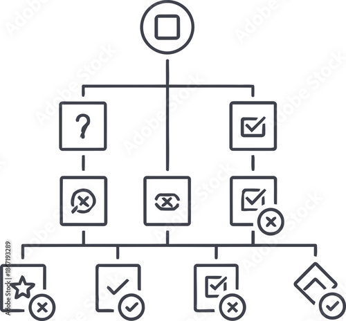 Organizational Structure Hierarchy Icon