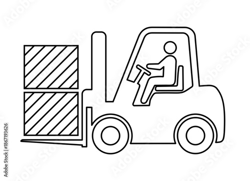 Ikona wózka widłowego