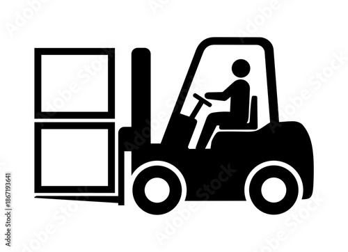 Ikona wózka widłowego