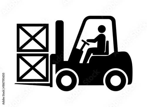 Ikona wózka widłowego