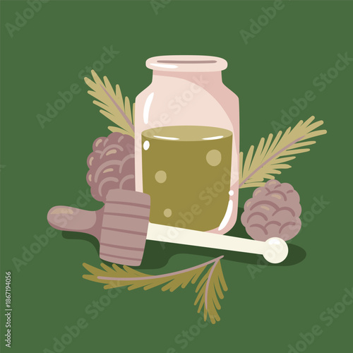 Earthy pine or cedarwood oil with forest needles and cones. Ideal for masculine grooming products or woody home scents.