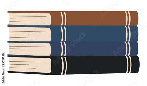 A stack of colorful books 